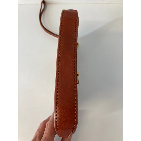 MARC BY MARC JACOBS BURNT ORANGE, BROWN LEATHER WRISTLET - Picture 10 of 16